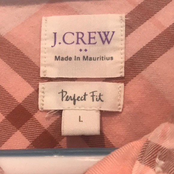 J Crew Perfect Fit Long Sleeve Button Down. Size L - Picture 3 of 4